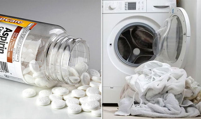 Dùng Aspirin để giặt ga trải giường rất sạch