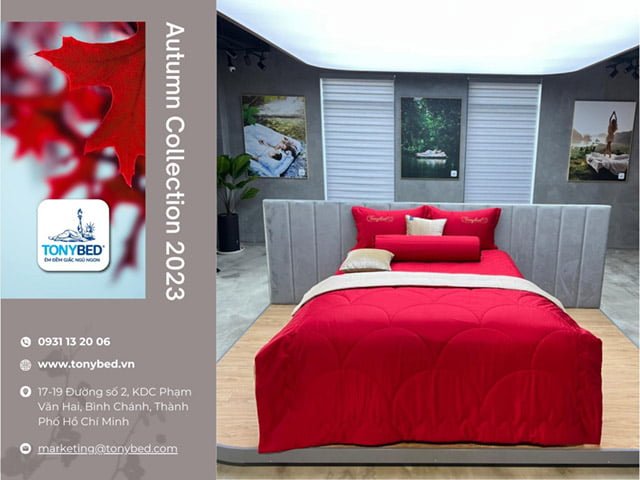 Bộ ga trải giường vải tencel màu đỏ sẽ giúp cho phòng ngủ của bạn thêm ấm áp
