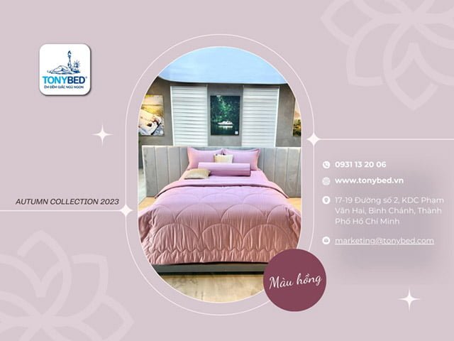 Bộ ga trải giường vải tencel màu hồng sẽ giúp cho phòng ngủ của bạn thêm dịu dàng và lãng mạn