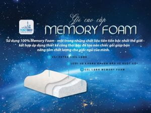 Gối memory foam Tonybed nâng niu giấc ngủ của bạn