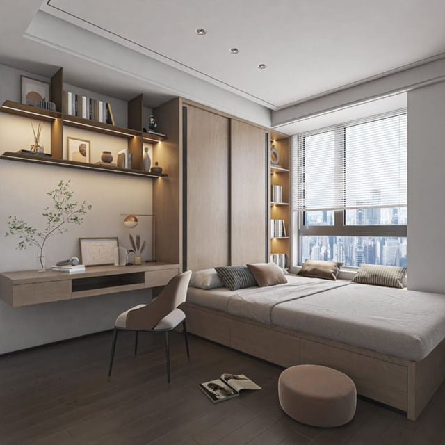 Thiết kế nội thất phòng ngủ vừa đơn giản vừa hiện đại