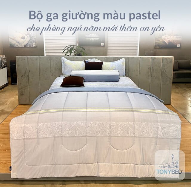 Ga giường màu pastel