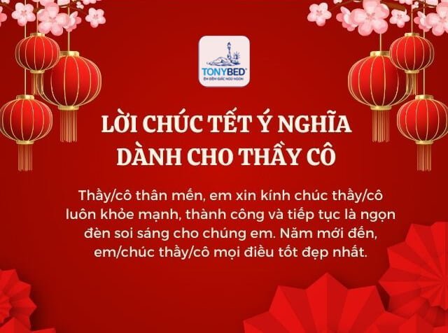 Câu chúc tết ý nghĩa cho thầy cô