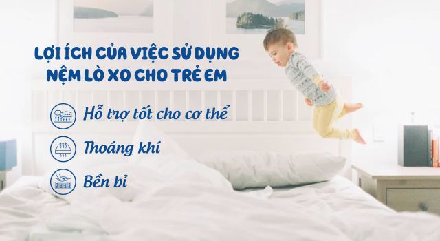 Nệm lò xo hỗ trợ tốt cho cột sống của bé