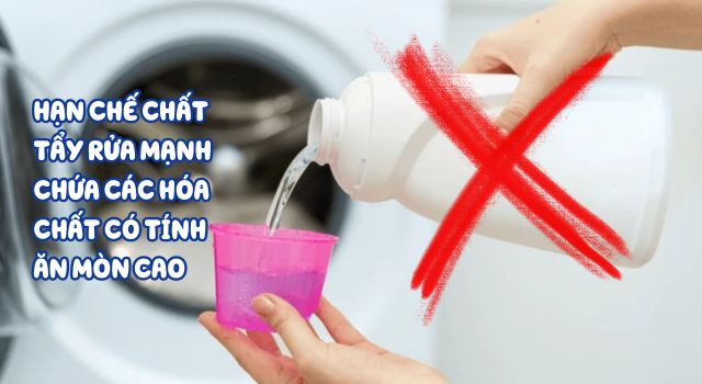 Khong dùng chất tẩy mạnh để giặt chăn mùa đông