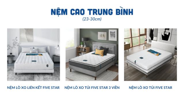 Nệm lò xo cao 30cm