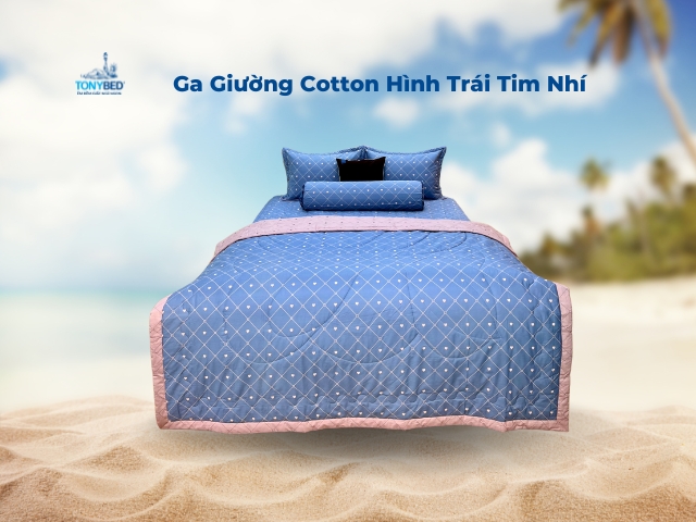 Ga giuong Cotton hinh trai tim nhi