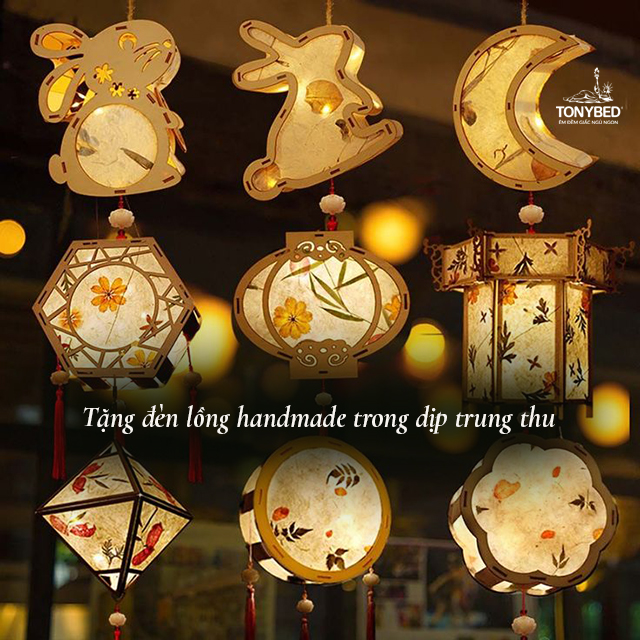 Tang den long handmade trong dip trung thu