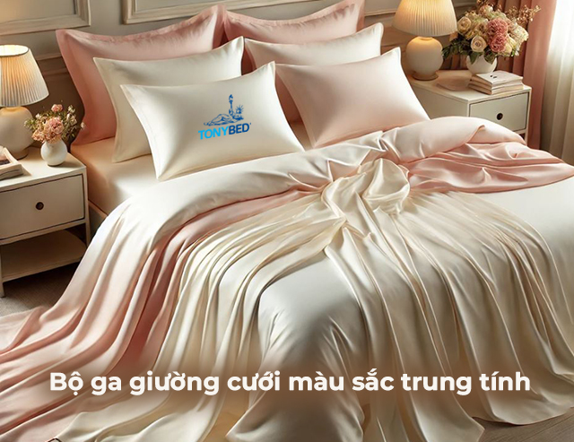 Ga giuong cuoi mau sac trung tinh