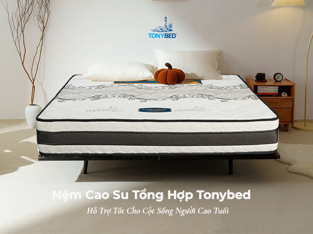 Nem cao su tong hop Tonybed phu hop voi nguoi cao tuoi