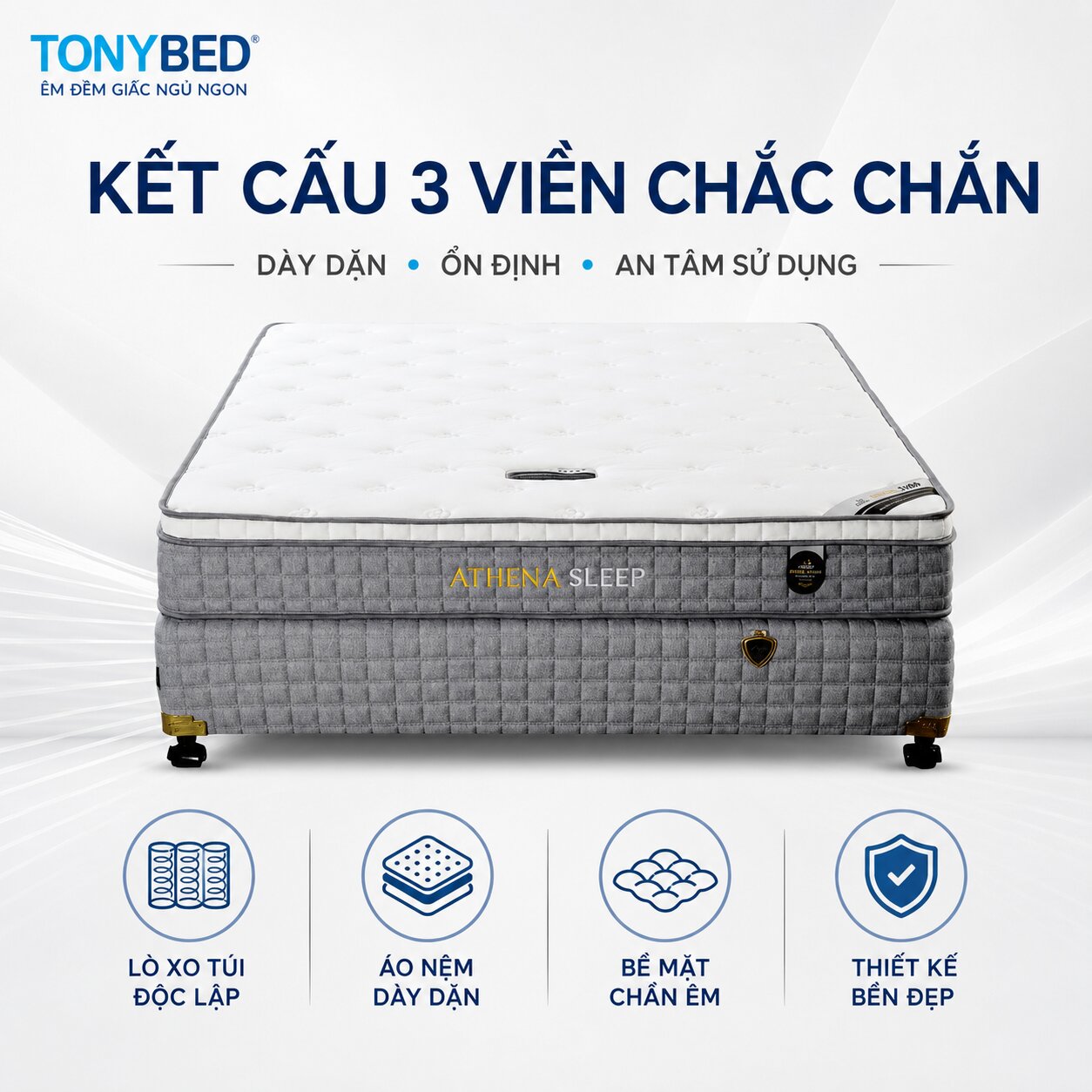 Kết cấu 3 viền chắc chắn
