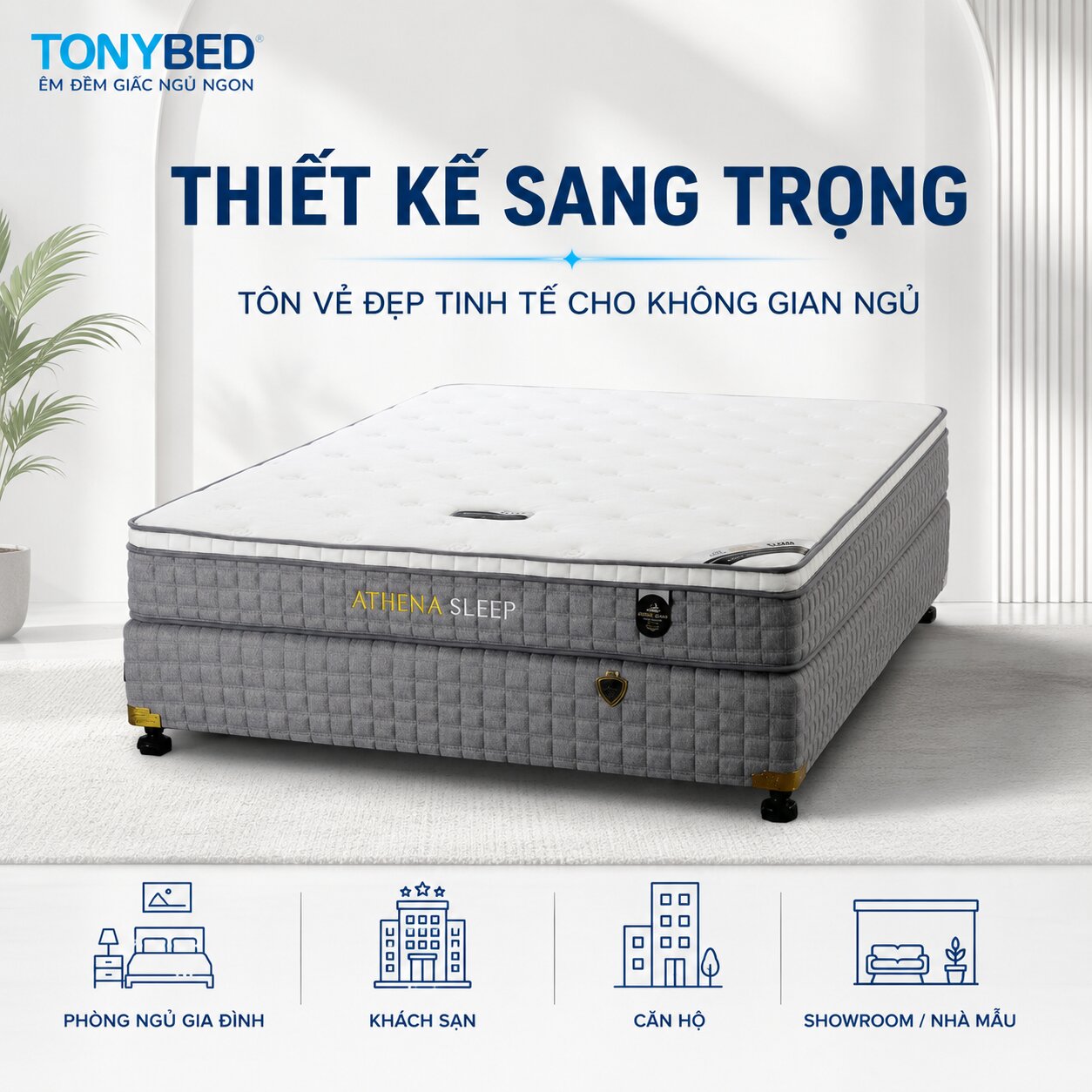 Thiết kế nệm lò xo túi sang trọng