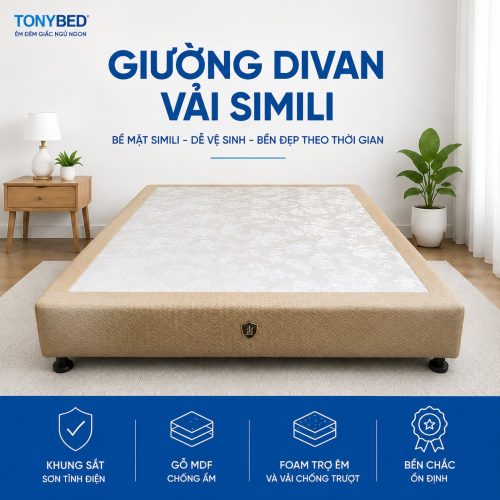 giường divan vải simili