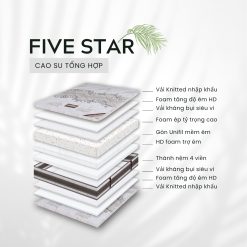Cấu trúc nệm cao su tổng hợp five star
