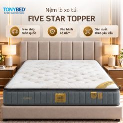 nệm lò xo túi five star topper
