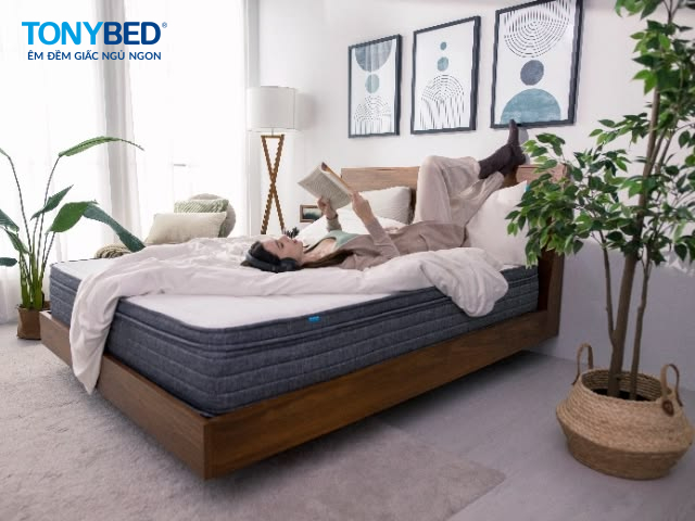 Trang trí nệm đặt trên sàn với cây cỏ