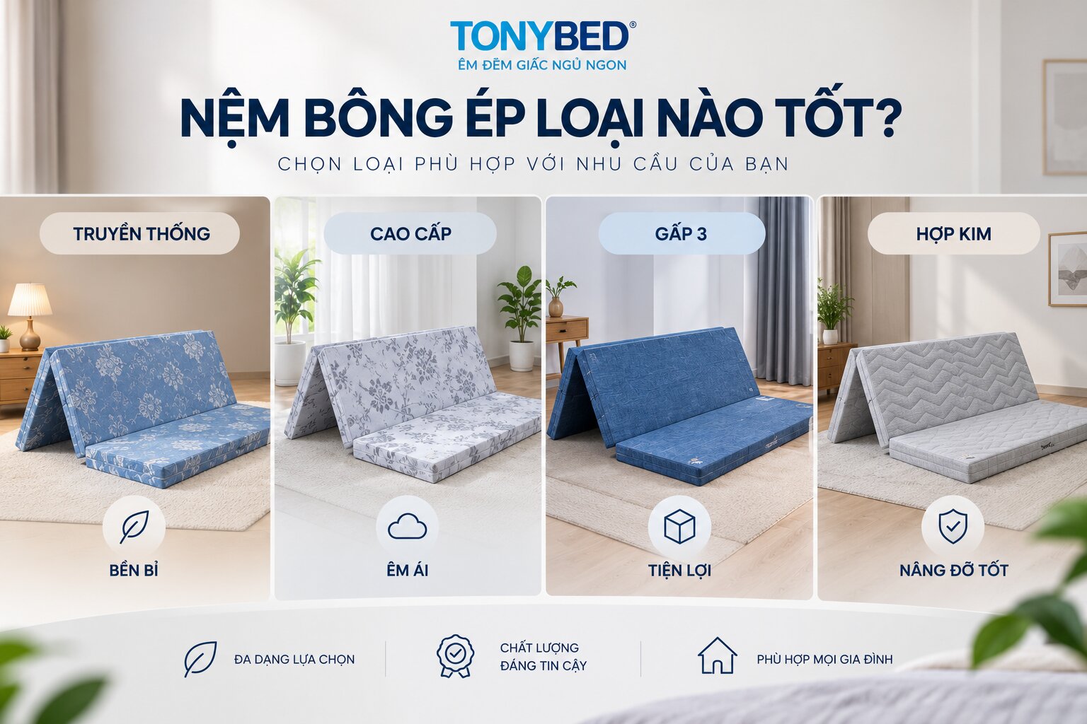 nệm bông ép loại nào tốt