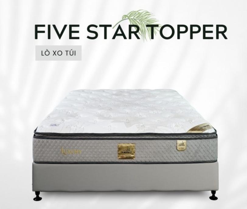 Nệm lò xo túi Five Star Topper êm ái
