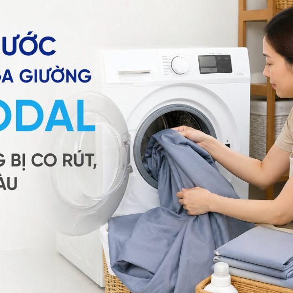 7 bước giặt ga giường modal