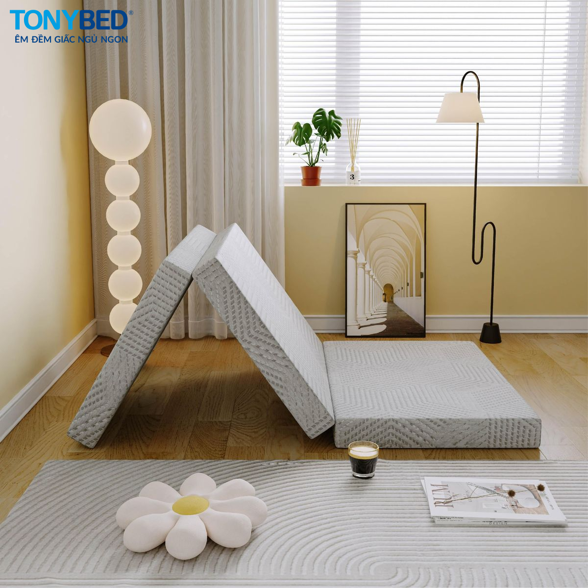 Nệm foam gấp 3