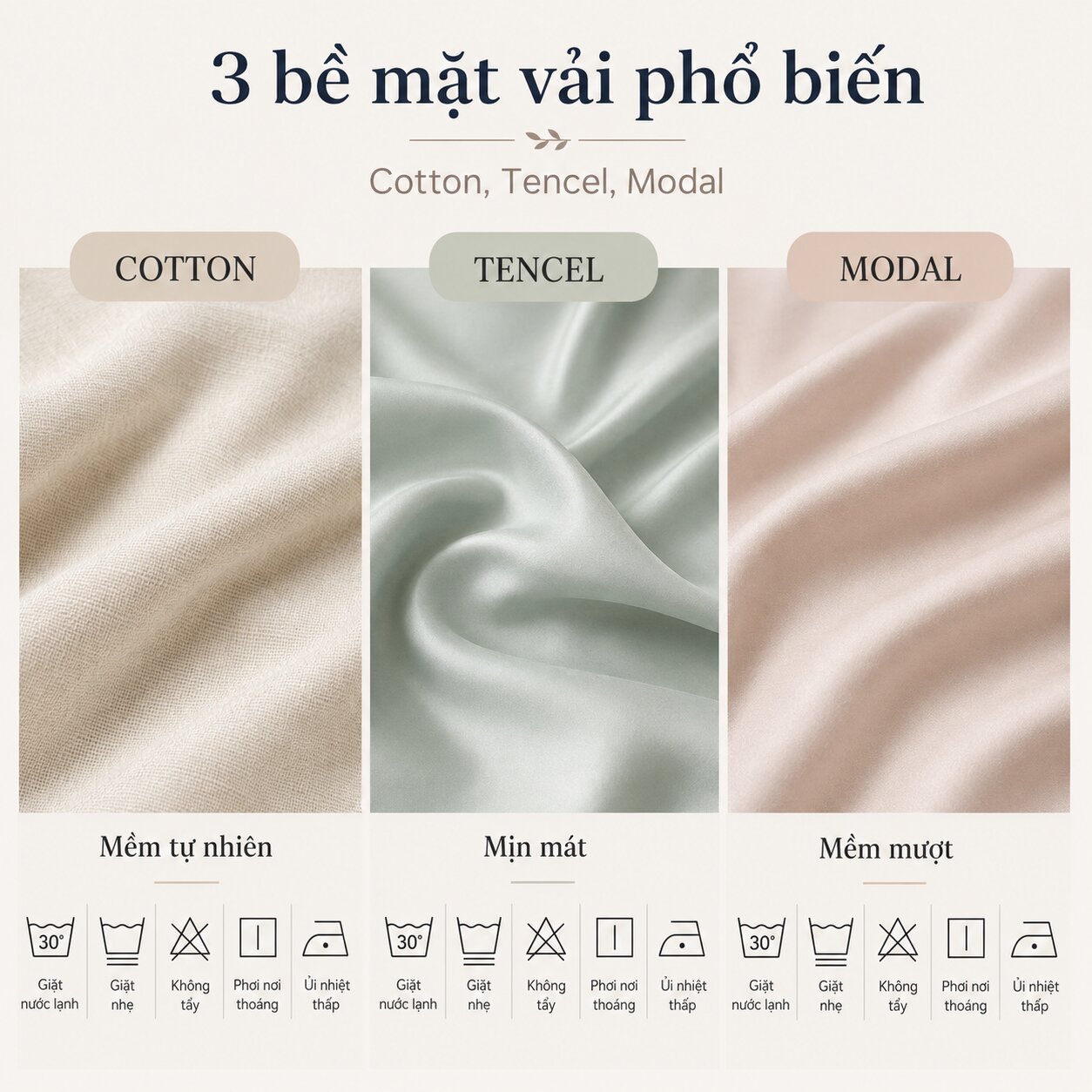 Lưu ý xử lý vết máu trên ga Cotton Tencel và Modal