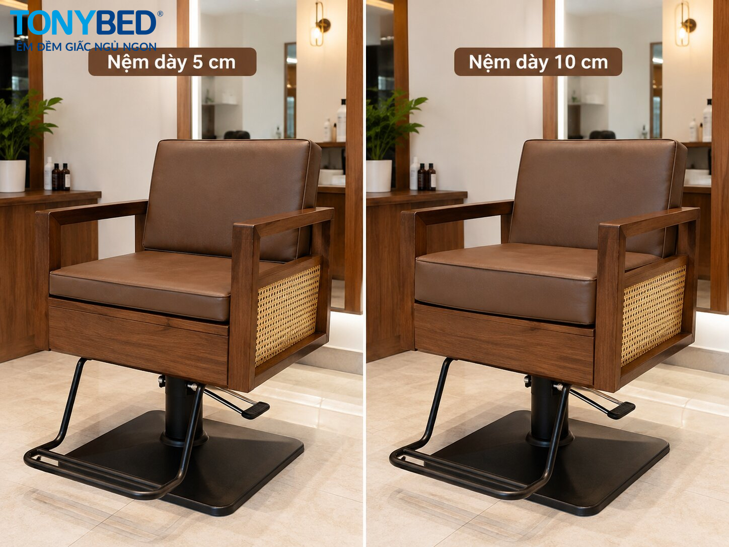 So sánh nệm salon dày 5cm và 10cm