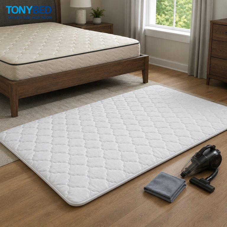 cách giặt nệm topper tại nhà