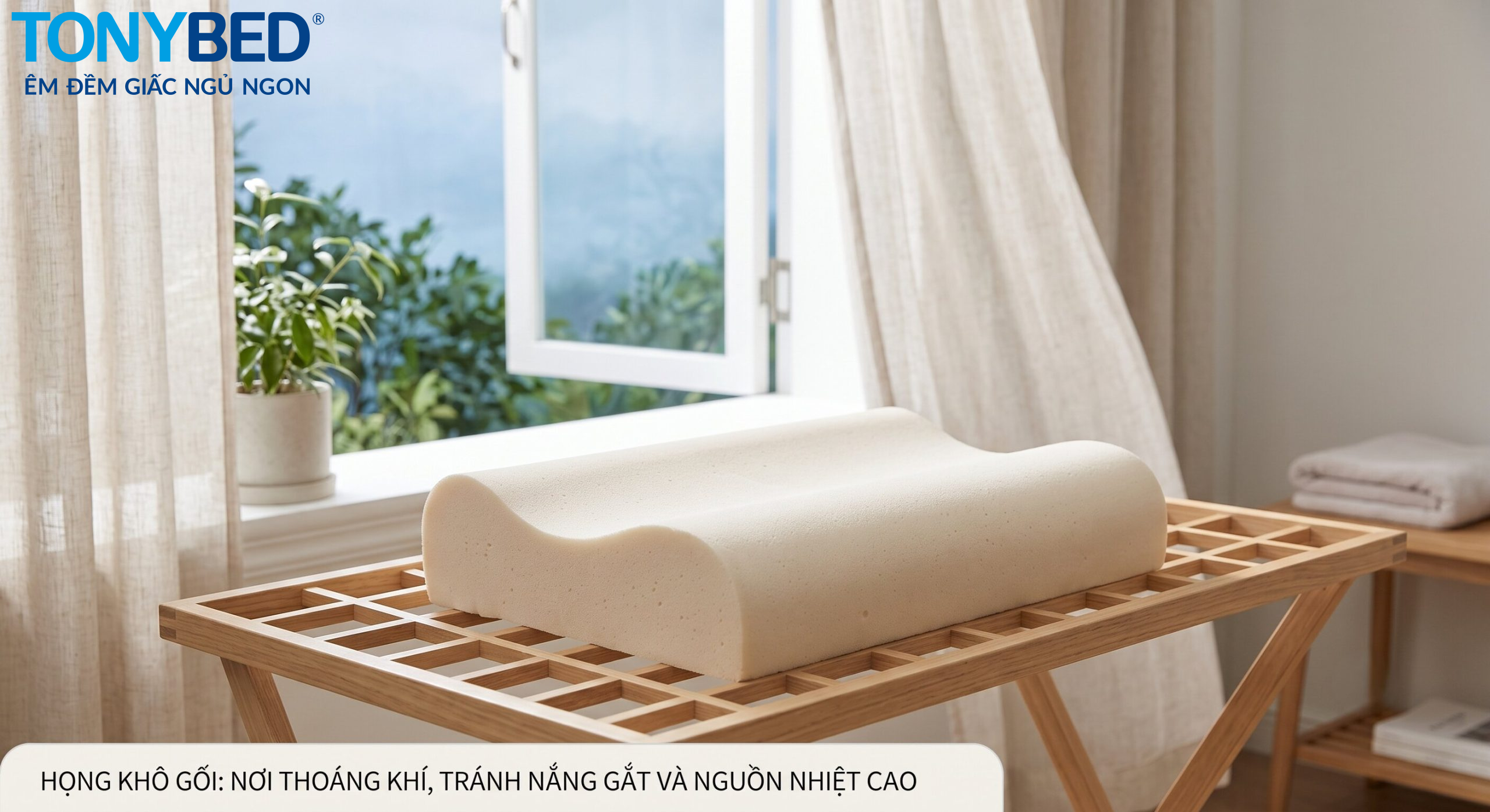 cách làm khô gối công thái học sau khi vệ sinh