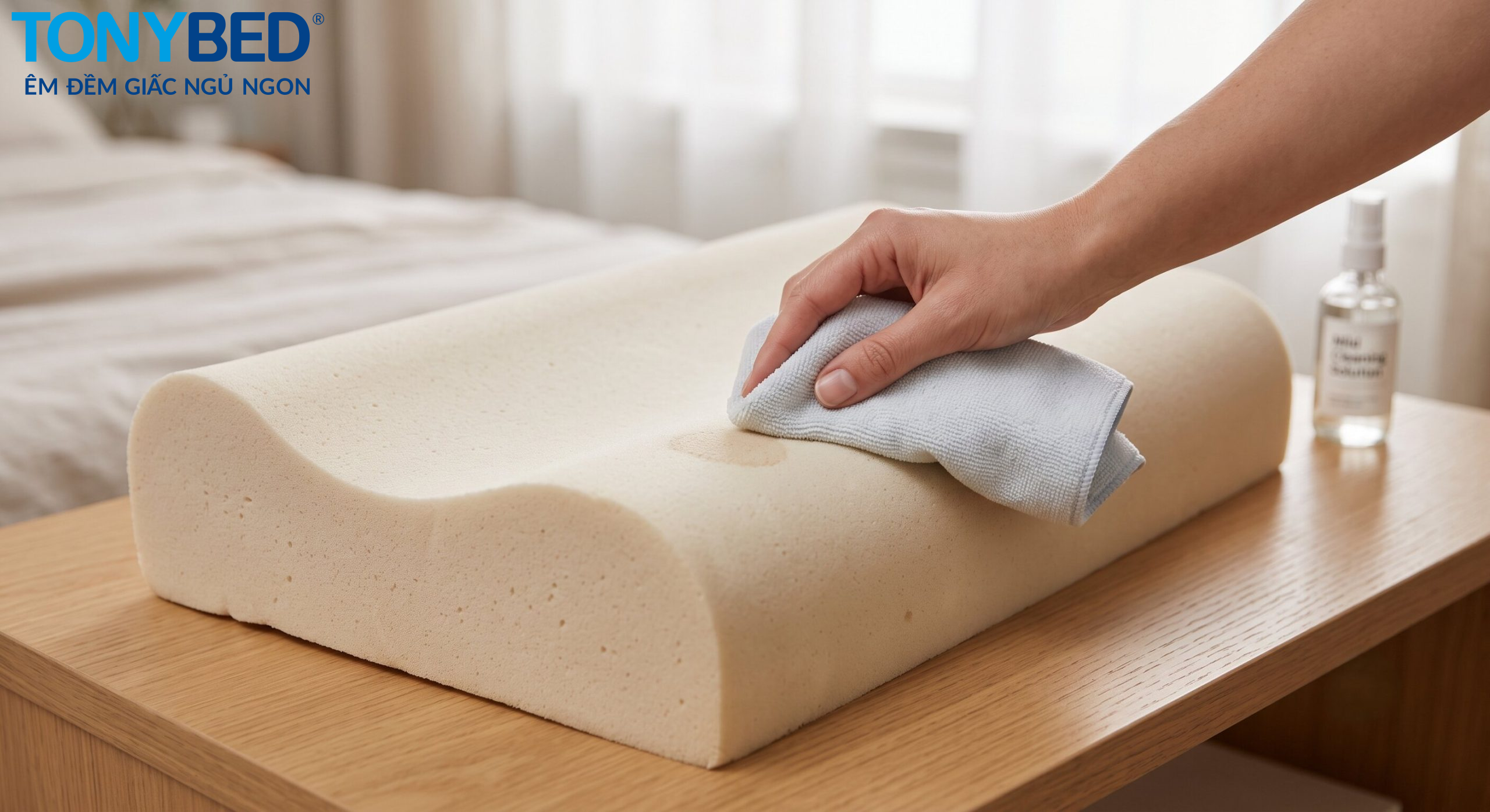 cách làm sạch lõi gối công thái học