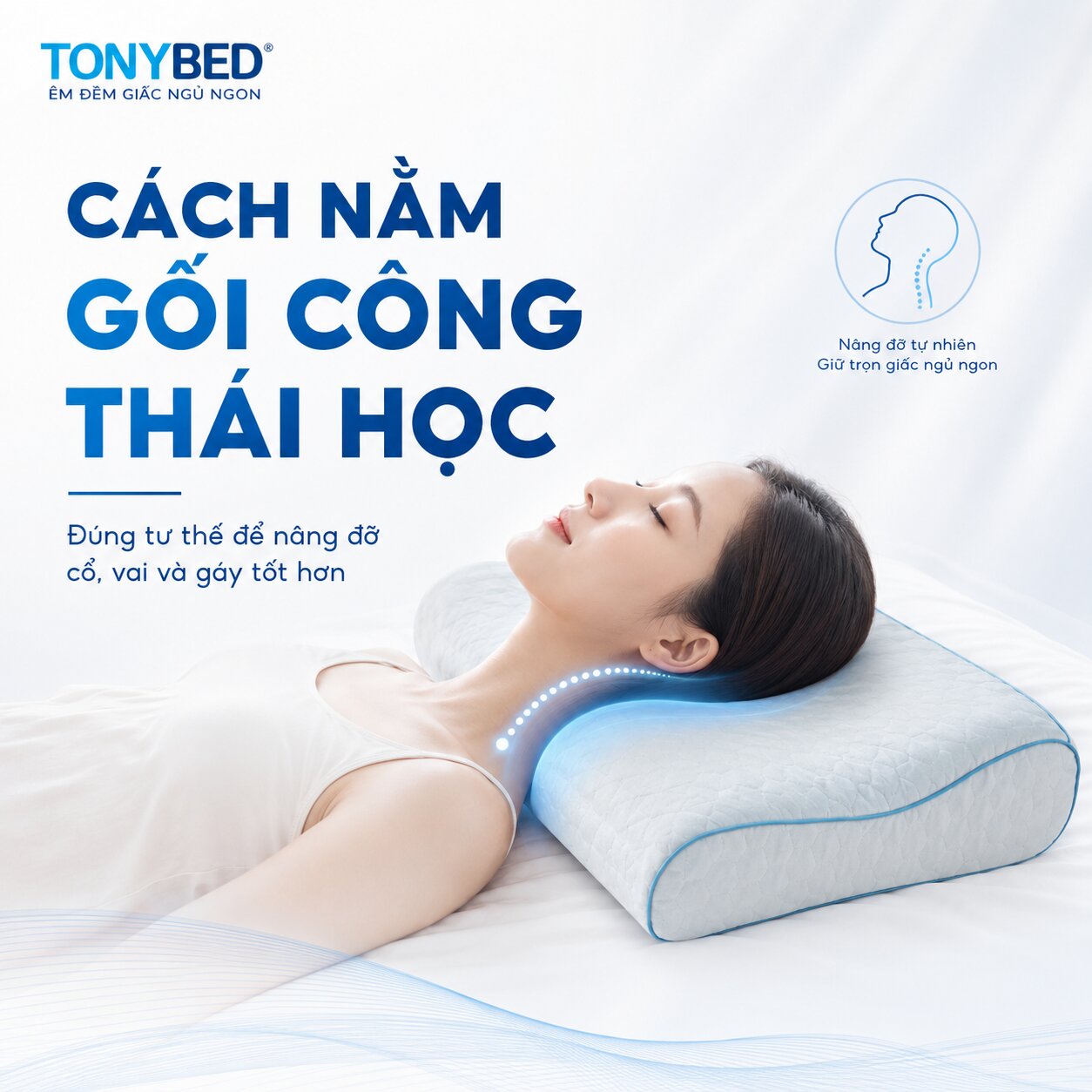Cách nằm gối công thái học