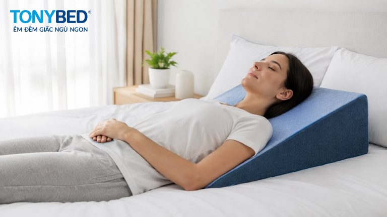 cách sử dụng gối chống trào ngược đúng cách