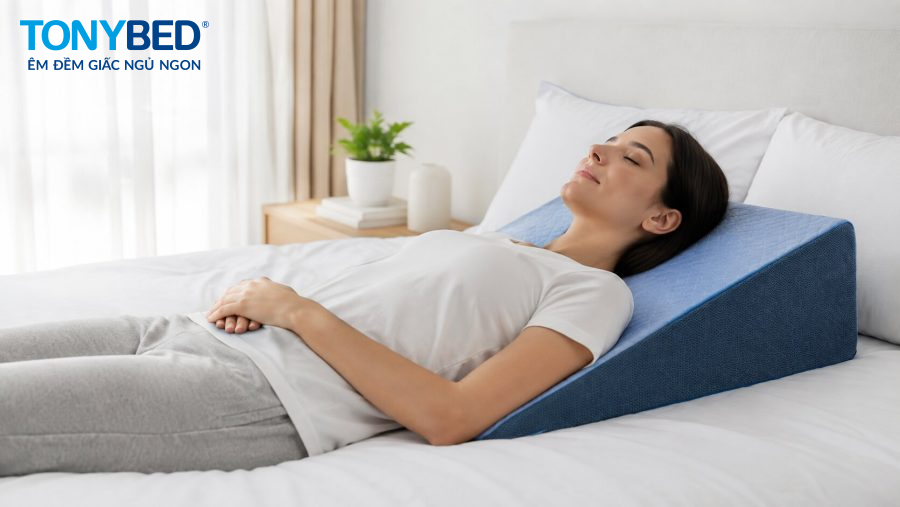 cách sử dụng gối chống trào ngược đúng cách