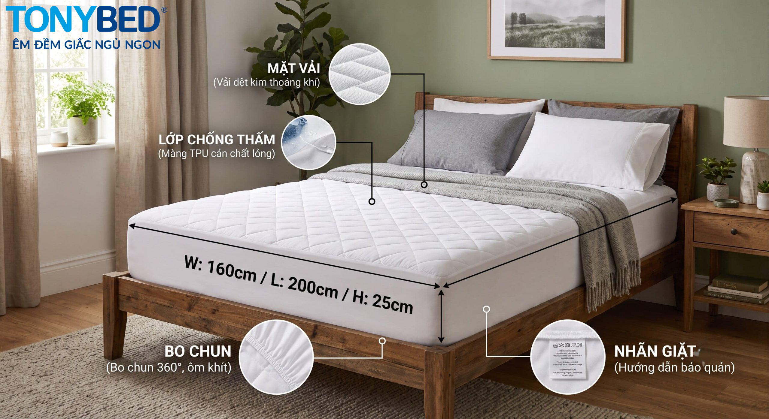 cách chọn ga chống thấm cho gia đình có trẻ nhỏ