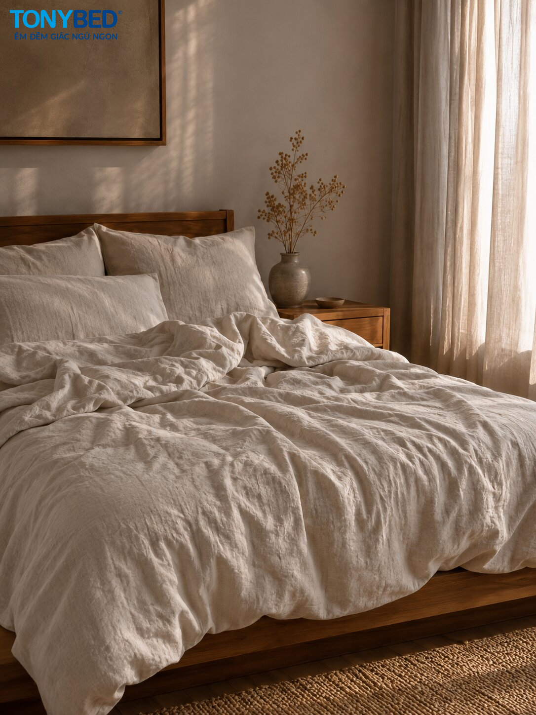 ga Linen có nếp nhăn tự nhiên sau khi sử dụng