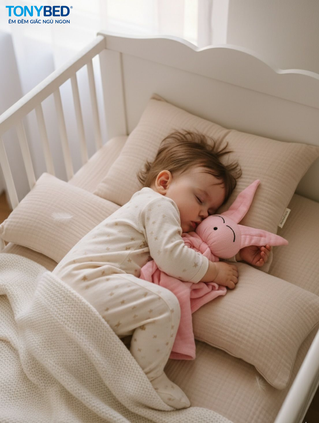 Gối trẻ em Tonybed với kích thước nhỏ gọn