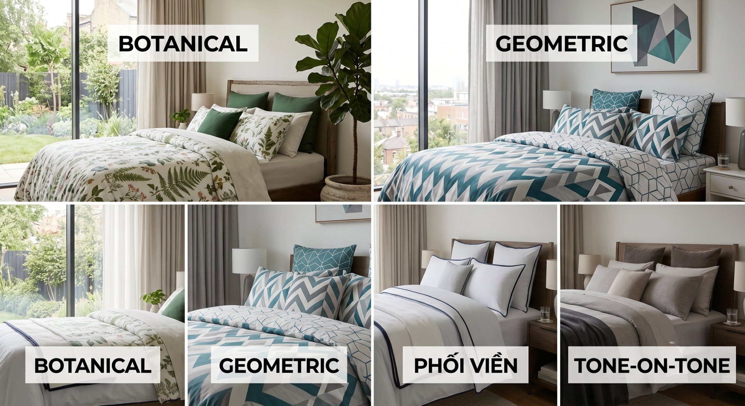 mẫu ga trải giường lụa theo phong cách