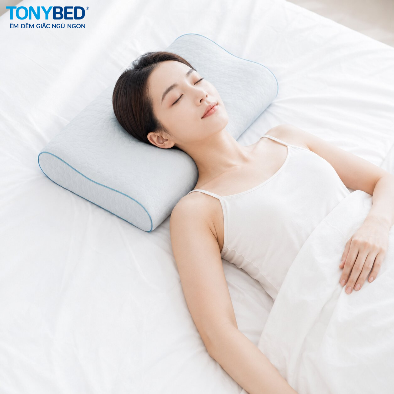 Gối công thái học Tonybed giúp giấc ngủ ngon hơn