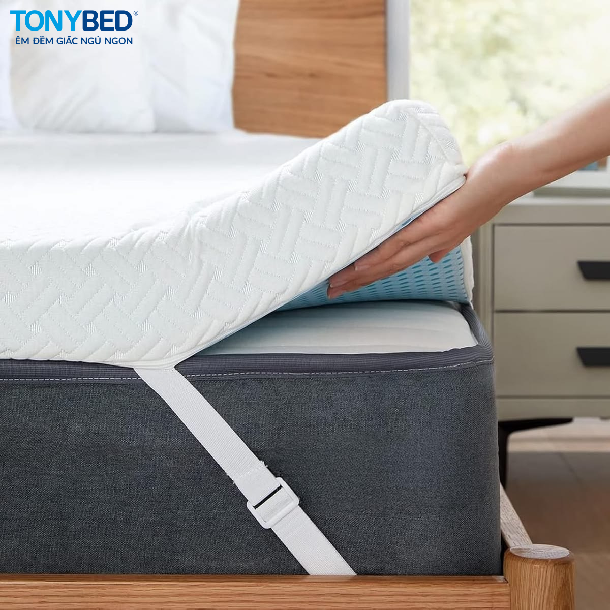 topper có khắc phục nệm bị lún không