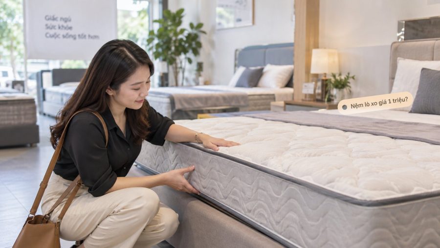 Nệm lò xo giá 1 triệu