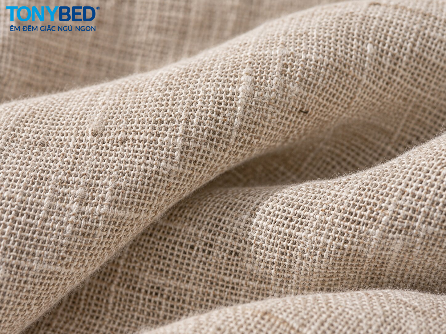 Cấu trúc vải Linen giúp ga giường mùa hè luôn khô thoáng