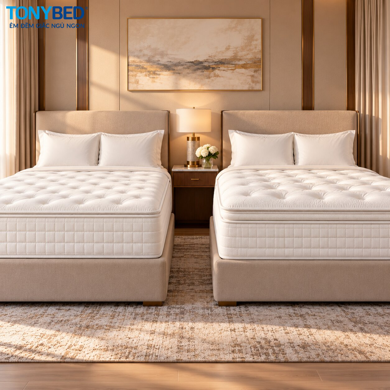 Các mẫu nệm lò xo túi chuyên dụng cho khách sạn 5 sao từ Tonybed