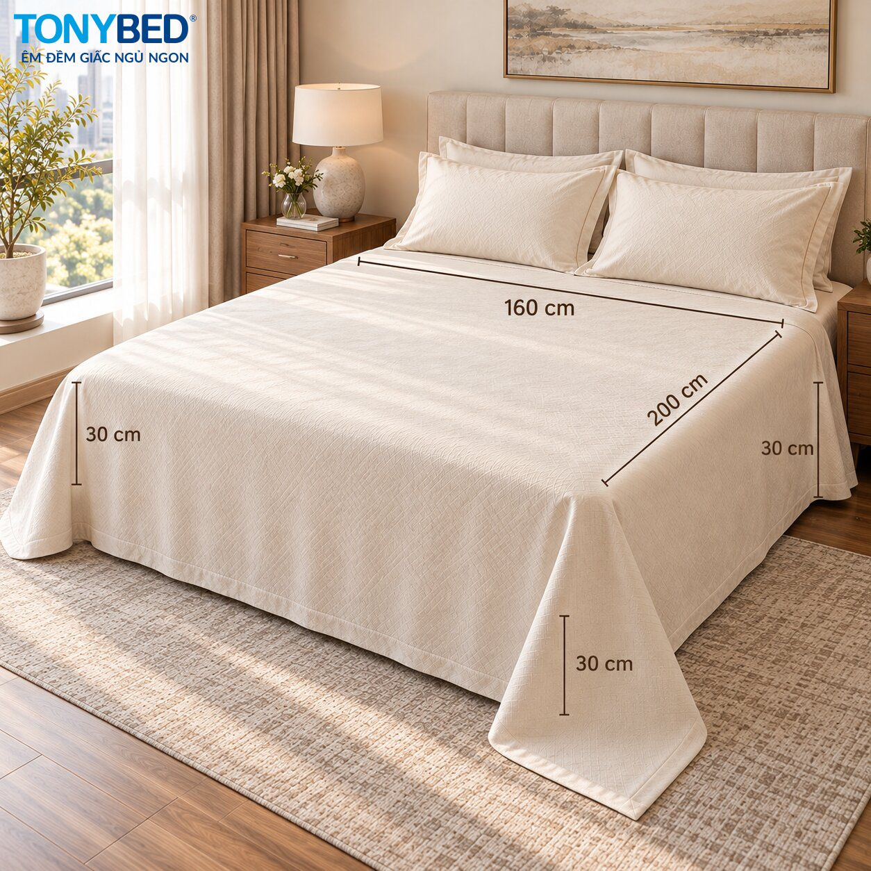 Cách tính kích thước ga phủ theo chiều rộng dài và độ rủ