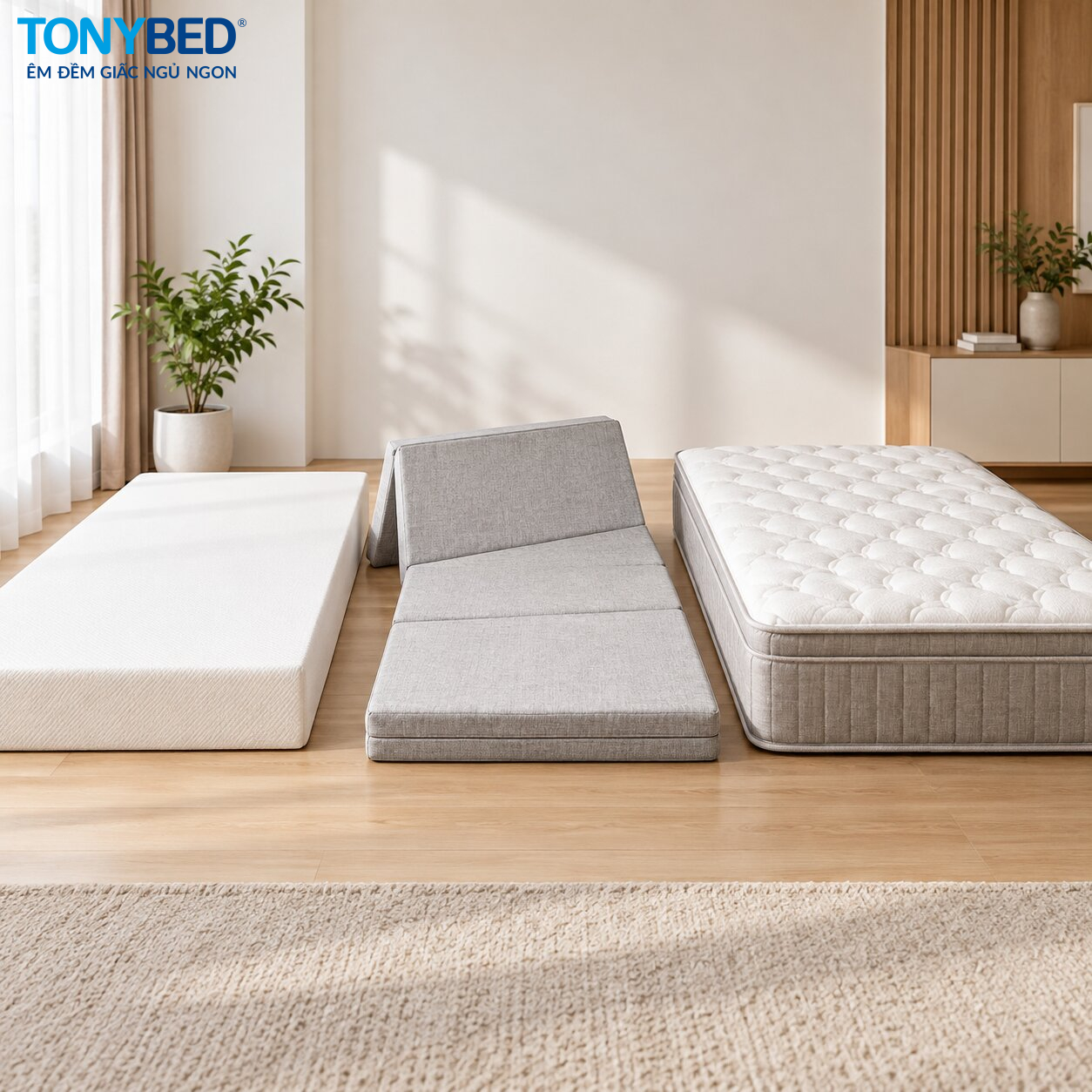 So sánh nệm Foam, bông ép và lò xo dưới 5 triệu đồng