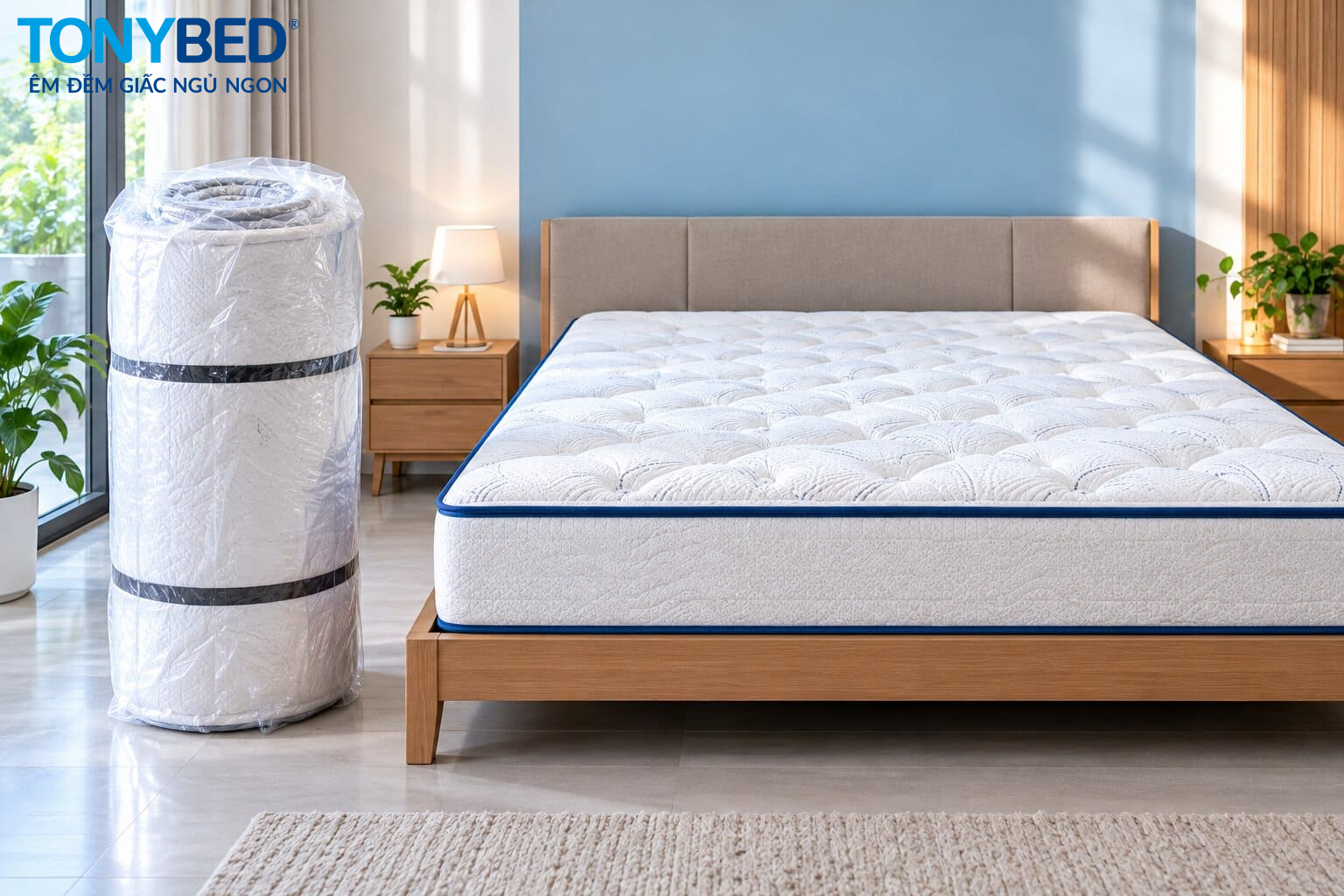 So sánh quy cách vận chuyển nệm cuộn hút chân không và nệm nguyên tấm